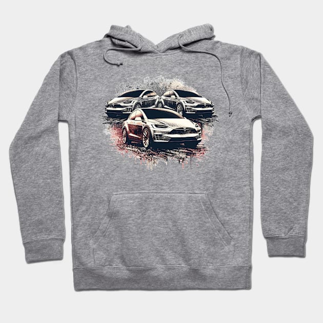 Tesla Model X Hoodie by Vehicles-Art